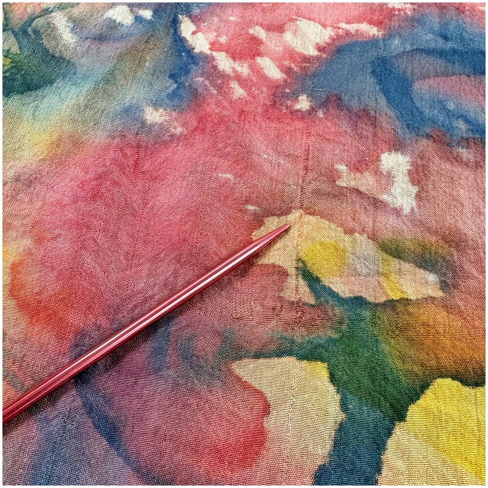 Leona Hand Painted SIlk Scarf - Picture 8 of 8